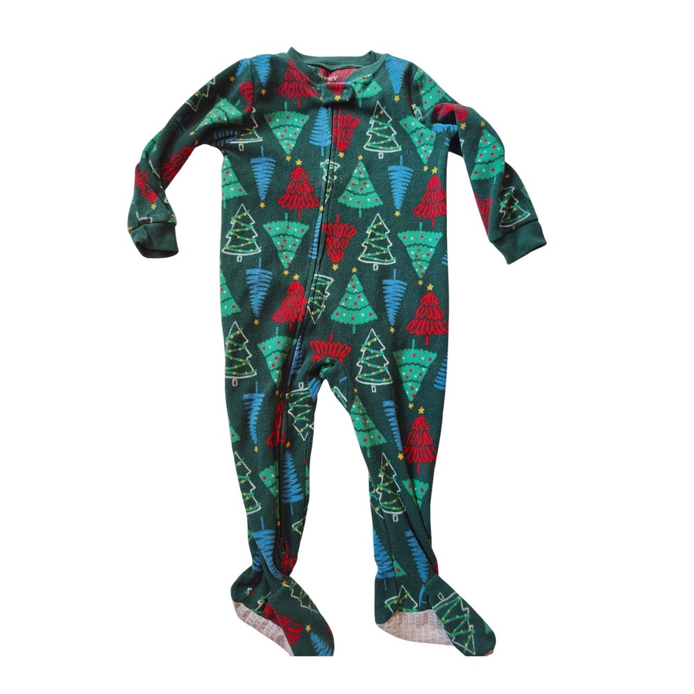 ✅4/25$✅Carter's 24 months baby one piece fleece pyjama Christmas holiday warm B2